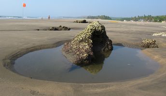Индия, Гоа, Пляж Ашвем, скала с бассейном