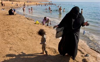 Jordan, Dead Sea, Amman public beach