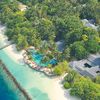 Maldives, Horubadhoo beach, pool, view from above