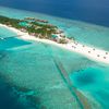 Maldives, North Ari Atoll, Veligandu beach, aerial view