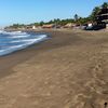 Nicaragua, Las Penitas beach, dark sand