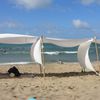 Taiwan, Baishawan beach, tents