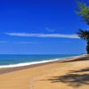 Thailand, Phuket, Mai Khao beach, wet sand