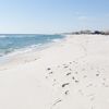 USA, Alabama, Gulf Shores beach, wet sand